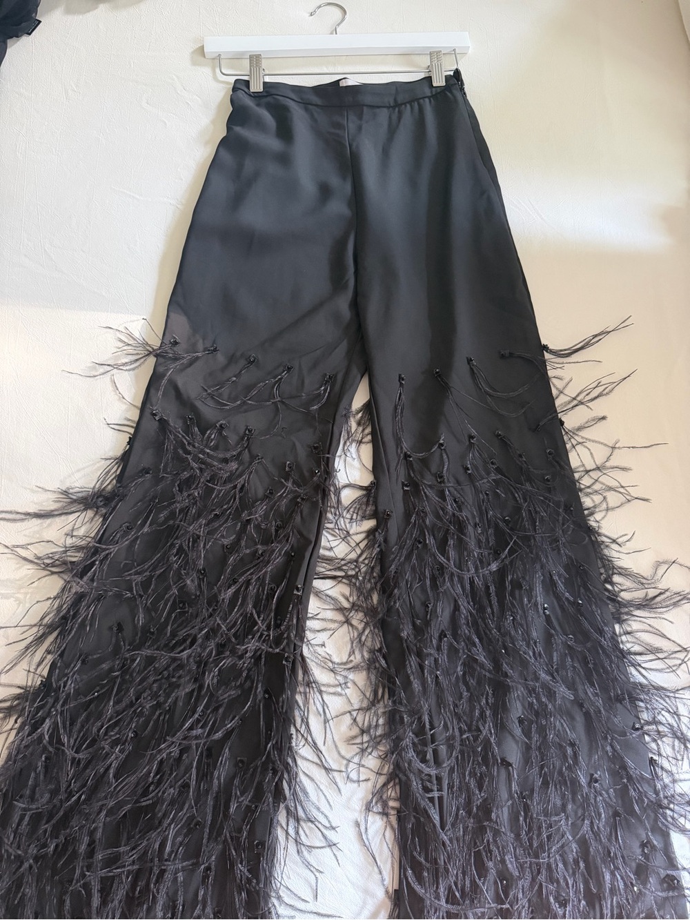LPA fringe feather flare pants